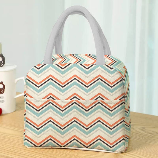 zigzag print big lunch bag for office in india