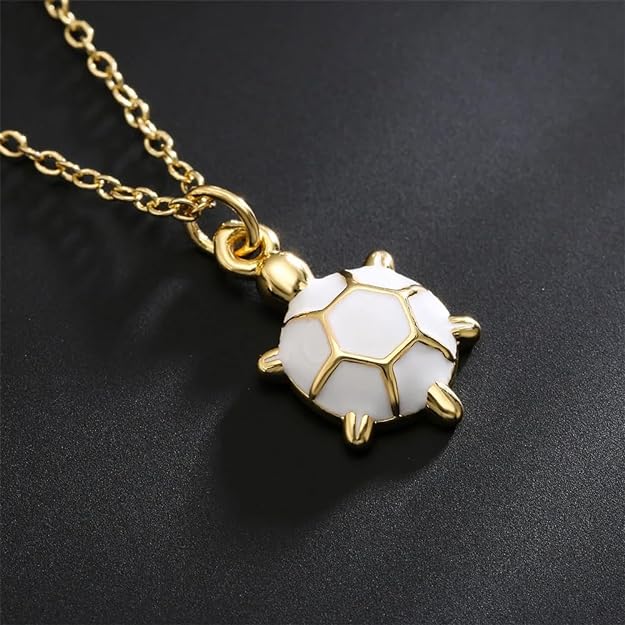 White Turtle Necklace