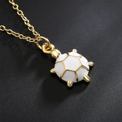 White Turtle Necklace