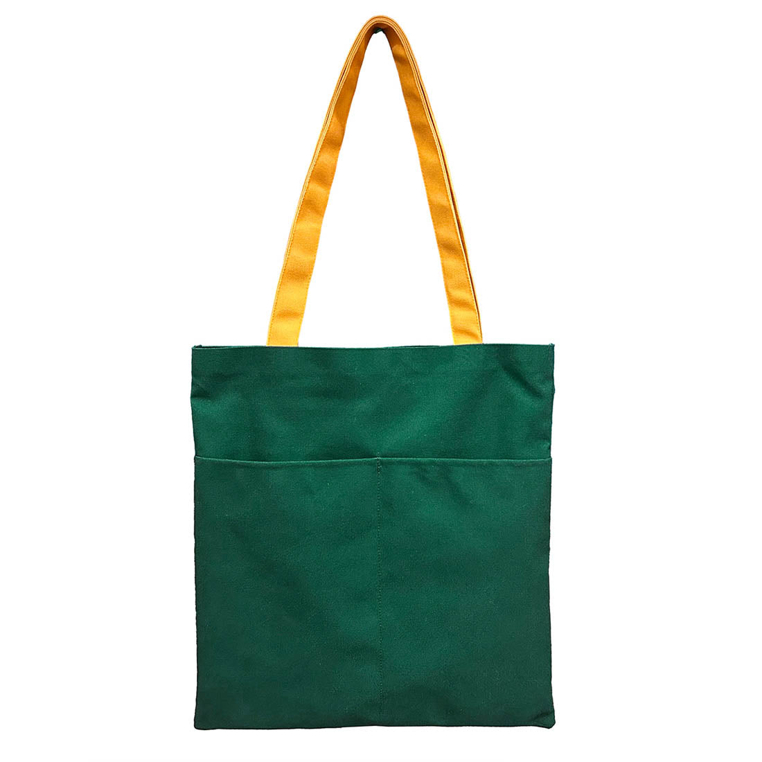 Green Pocket Cotton Tote Bag
