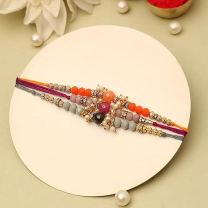 Pearl and Glass Beads Dora Rakhi