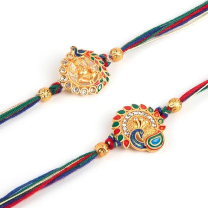 Auspicious Rakhi With Card For Brother