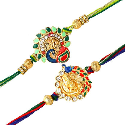 Auspicious Rakhi With Card For Brother