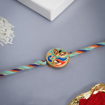 Meenakari Peacock Rakhi