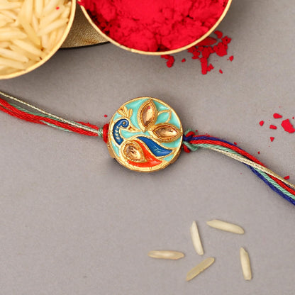 Meenakari Peacock Rakhi