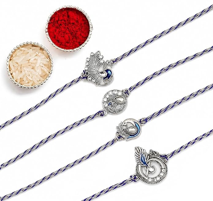 Meenakari Peacock Rakhis