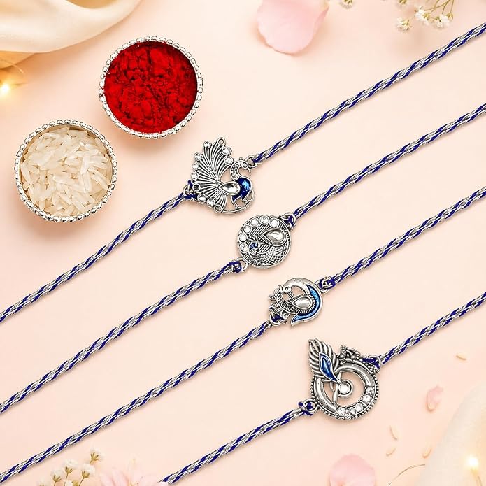 Meenakari Peacock Rakhis