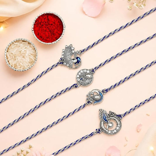 Meenakari Peacock Rakhis