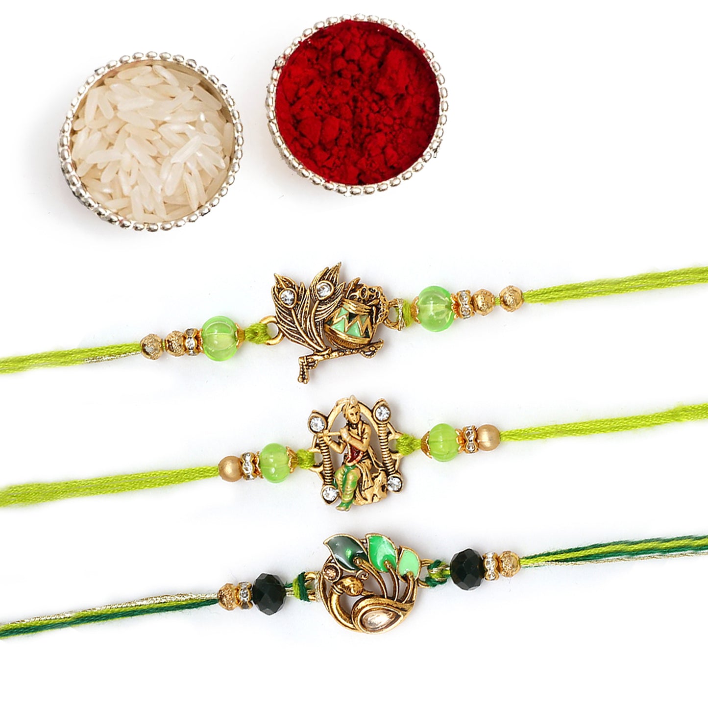 Green Kanha ji Rakhis