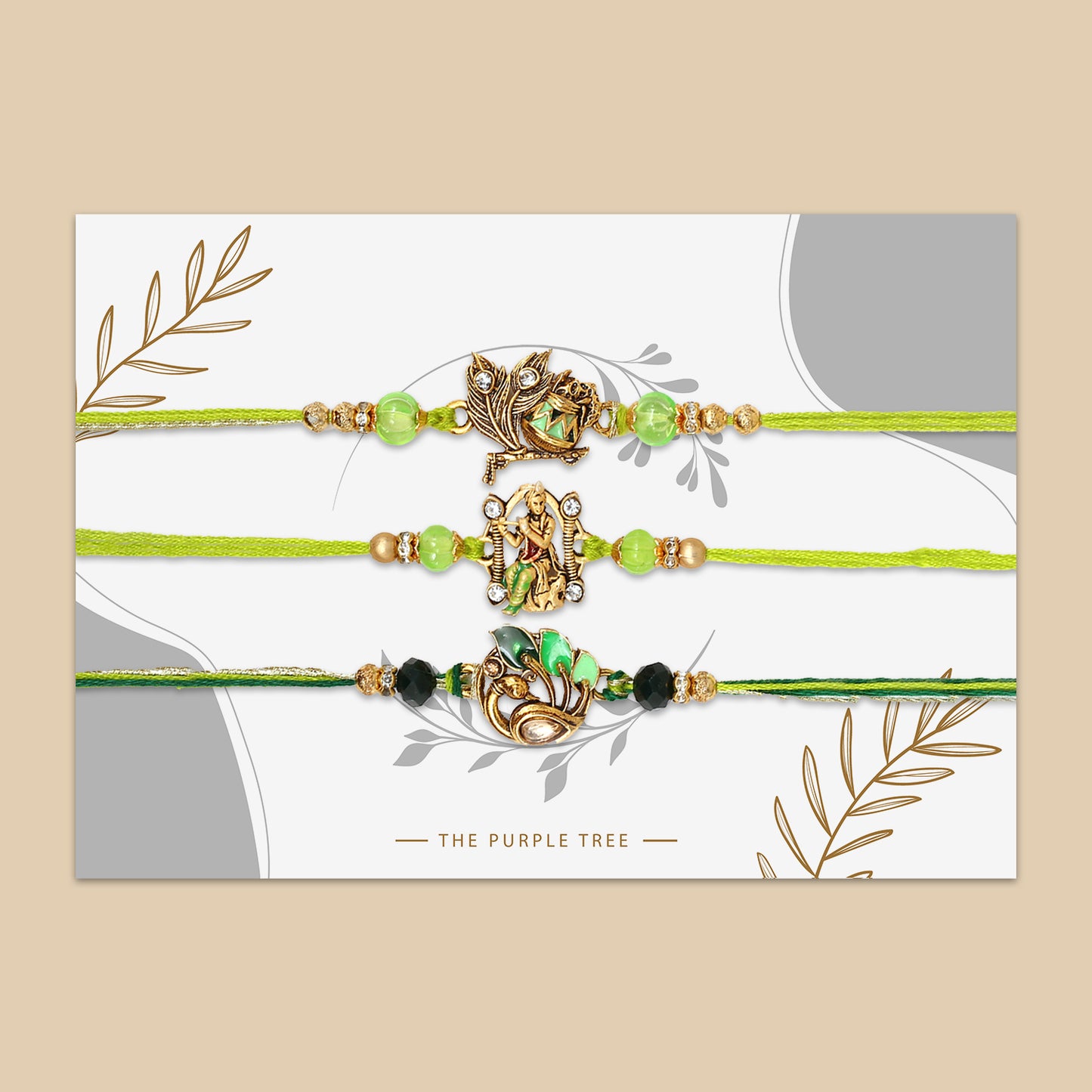 Green Kanha ji Rakhis