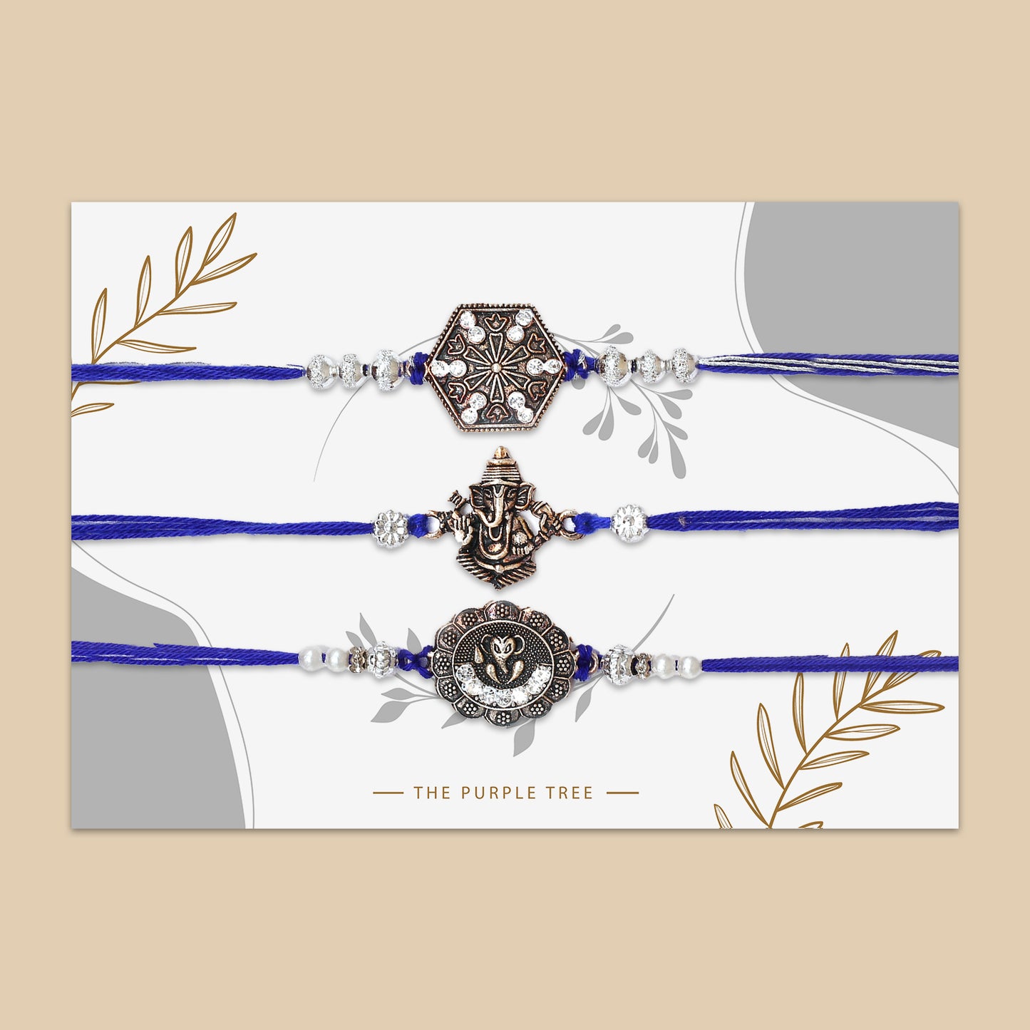 Divine Silver Ganesha Rakhi