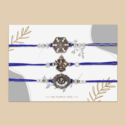 Divine Silver Ganesha Rakhi