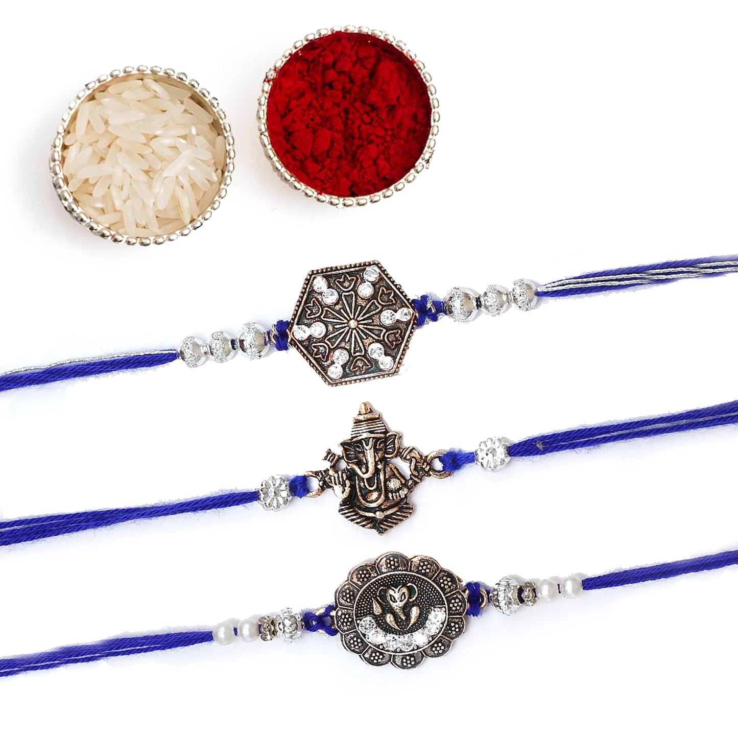 Divine Silver Ganesha Rakhi