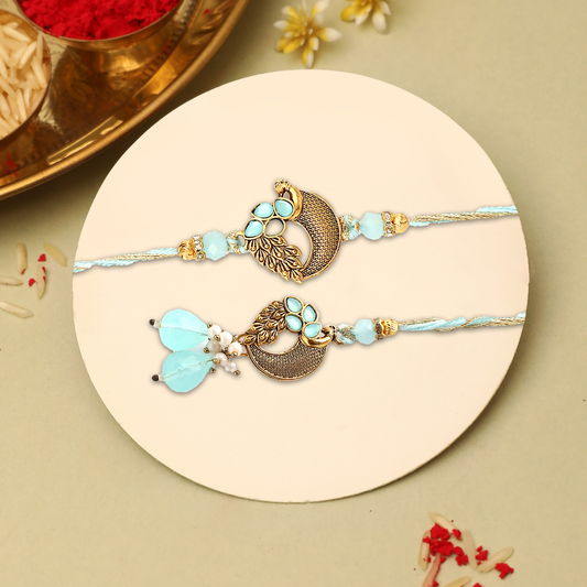 Blue Peacock Rakhi