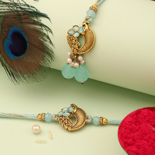 Blue Peacock Rakhi