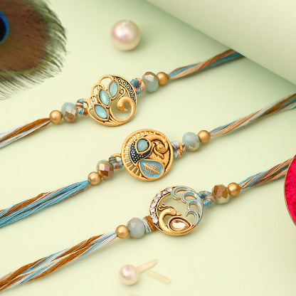 Blue Peacock Krishna Rakhis