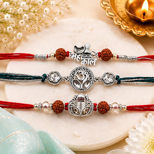 Mahakal Om Shivling Rudraksha Rakhis