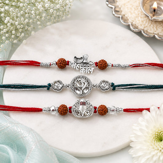 Mahakal Om Shivling Rudraksha Rakhis