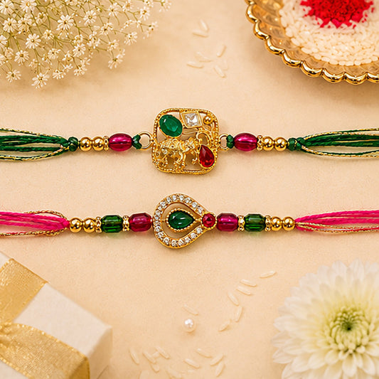 Auspicious Ganesha Kundan Rakhi