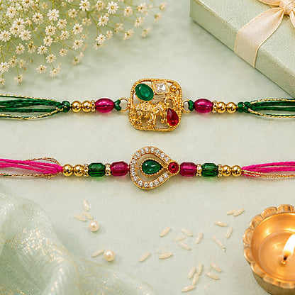 Auspicious Ganesha Kundan Rakhi