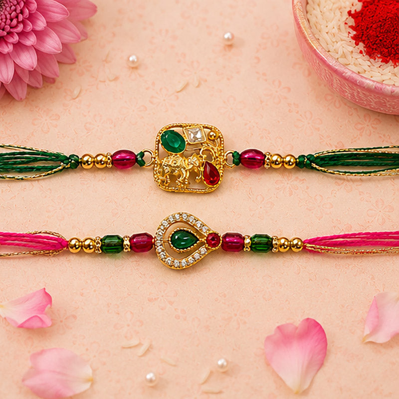 Auspicious Ganesha Kundan Rakhi
