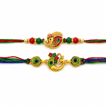 Designer Enamel Ganesha Rakhi