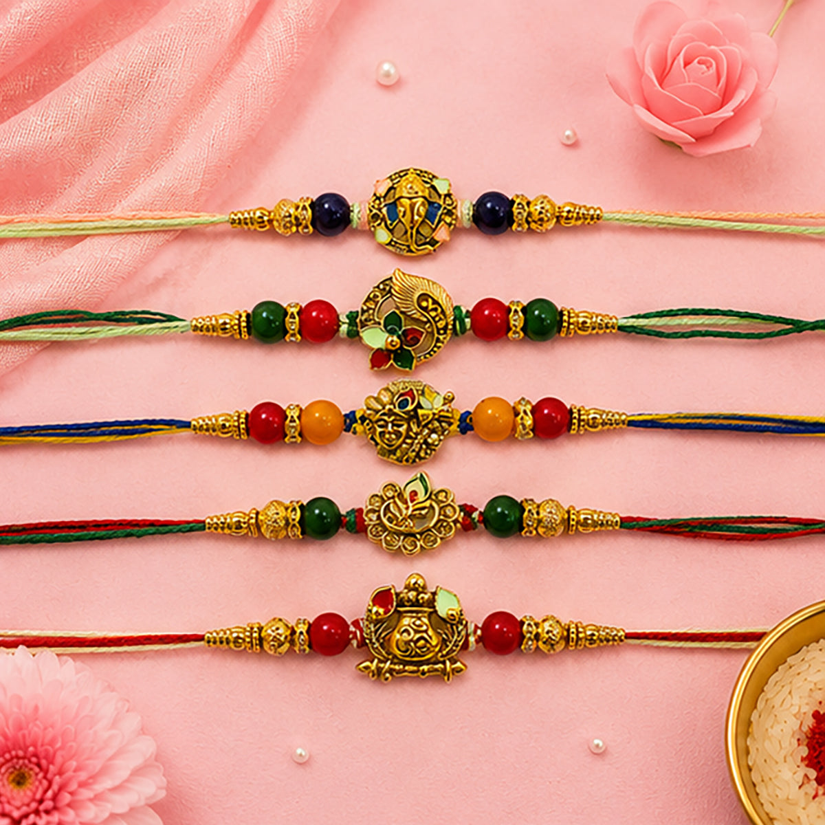 Premium Divine Rakhi Set of 5
