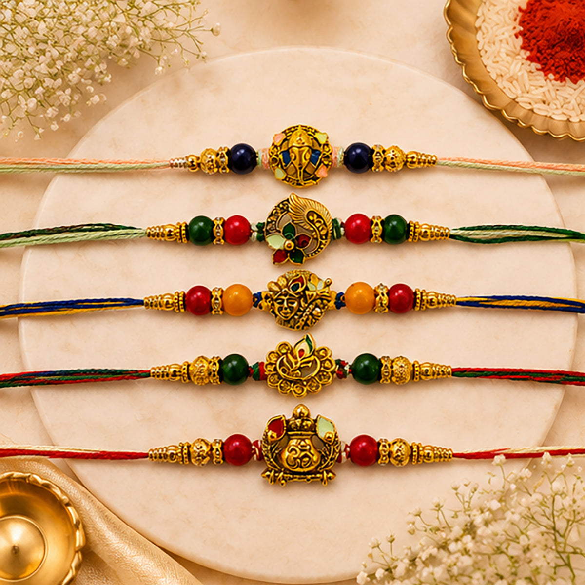 Premium Divine Rakhi Set of 5