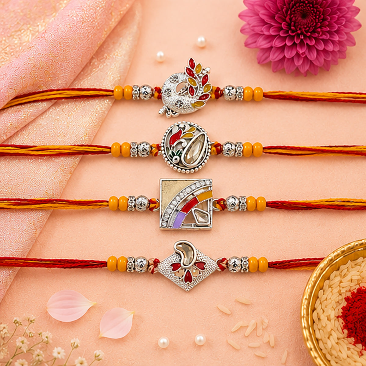 Premium Designer Kundan Studded Rakhis