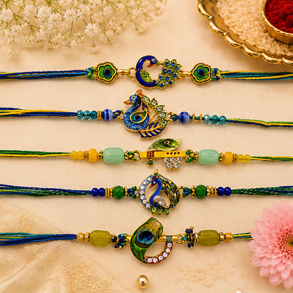 Premium Peacock Meenakari Designer Rakhis