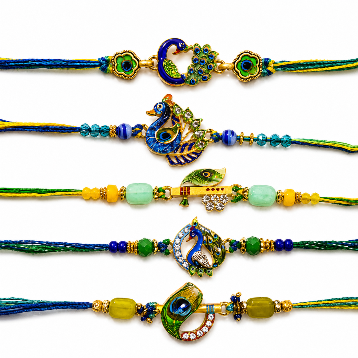 Premium Peacock Meenakari Designer Rakhis
