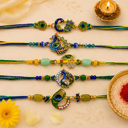 Premium Peacock Meenakari Designer Rakhis