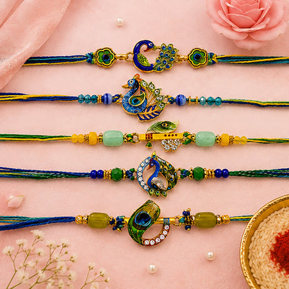 Premium Peacock Meenakari Designer Rakhis