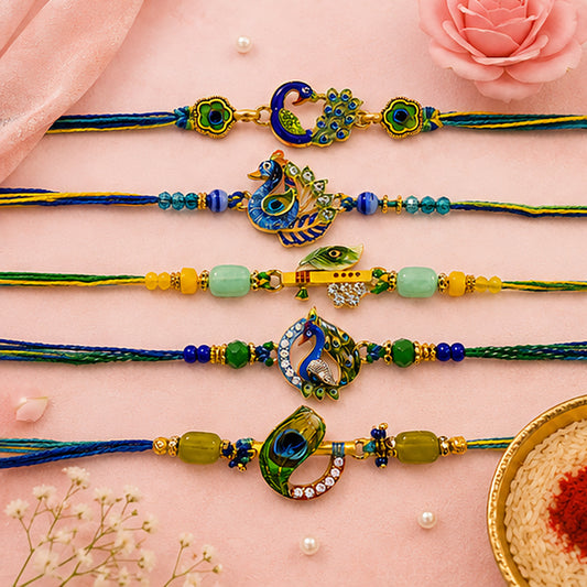 Premium Peacock Meenakari Designer Rakhis