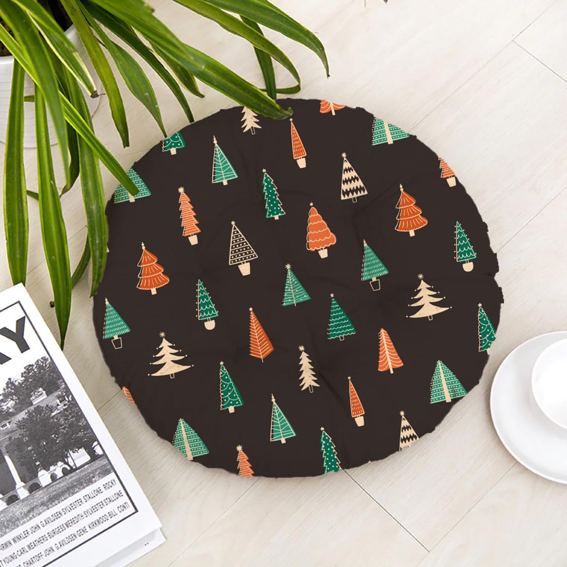 Christmas Round Chair Cushion Chair Pad