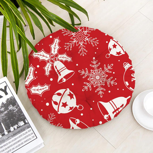 Christmas Ornaments Round Cushion Chair Pad