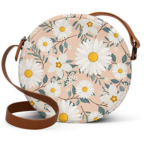 Round sling bag with cute floral prints