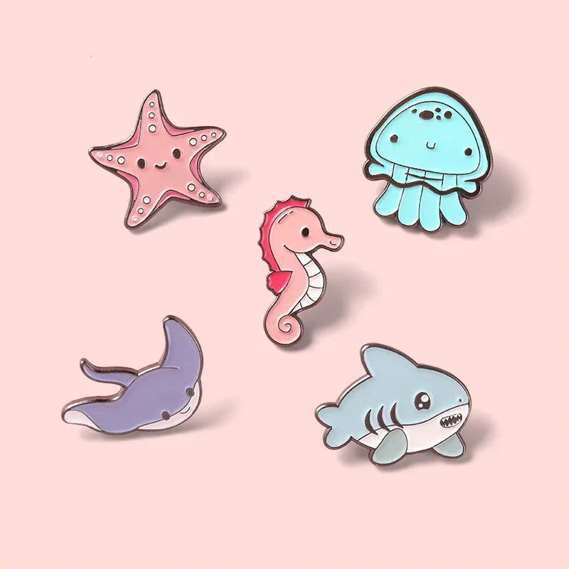 Chubby Seahorse Enamel Pin