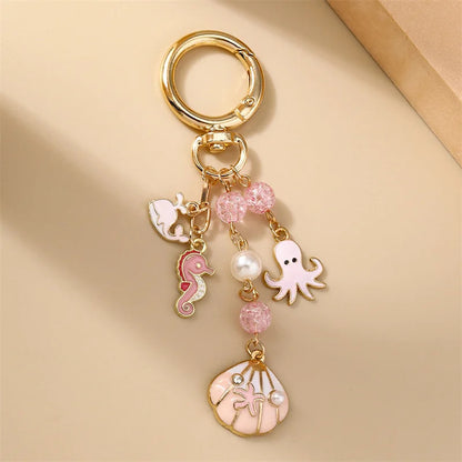 Pink Sea Treasures Bag Charm Keychain