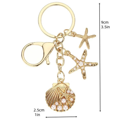 Pearls of Ocean Bag Charm Keychain