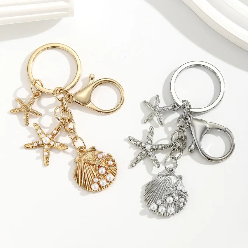 Pearls of Ocean Bag Charm Keychain