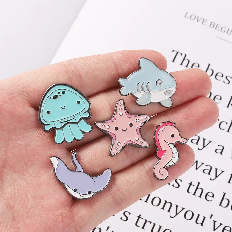 Pink Seahorse Enamel Pin
