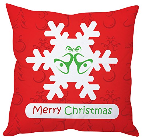 Christmas-themed cushion cover featuring festive designs and colors, perfect for holiday home decor.

