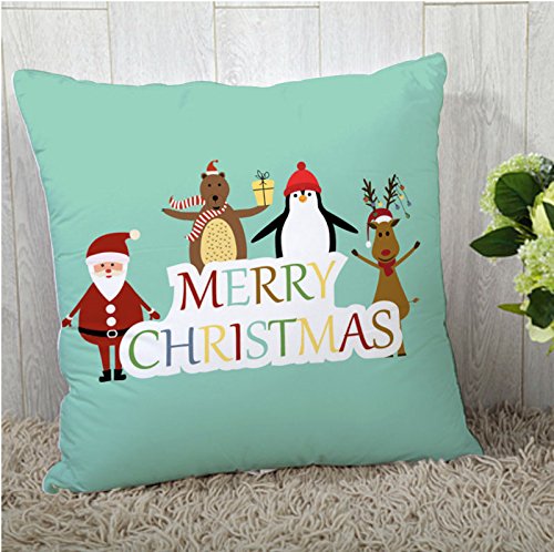 A cozy pillow featuring a cheerful "Merry Christmas" design, perfect for holiday decor and festive comfort.