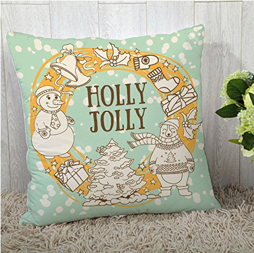A cozy Christmas cushion cover featuring festive designs, perfect for adding holiday cheer to your home decor.
