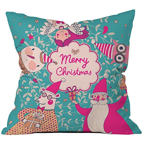 A festive pillow adorned with a joyful "Merry Christmas" design, adding a touch of holiday spirit to any room.