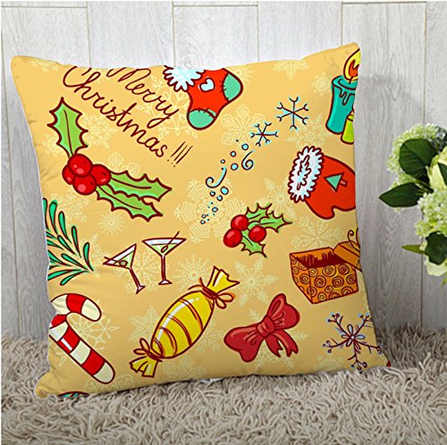A cozy pillow adorned with festive Christmas decorations, bringing holiday cheer to any space.

