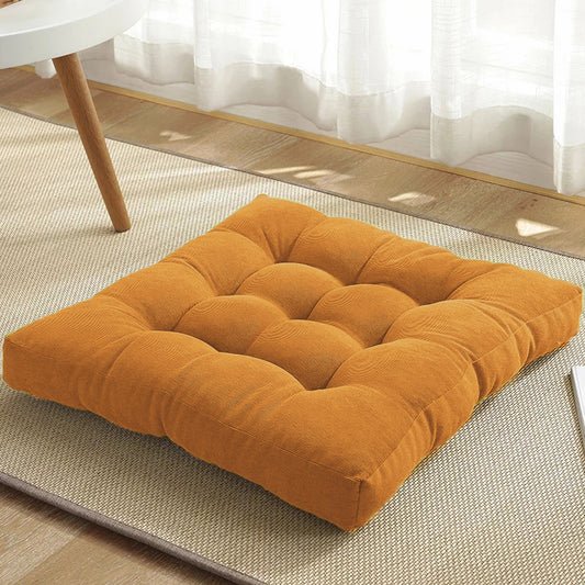 Square Floor Cushions Brown