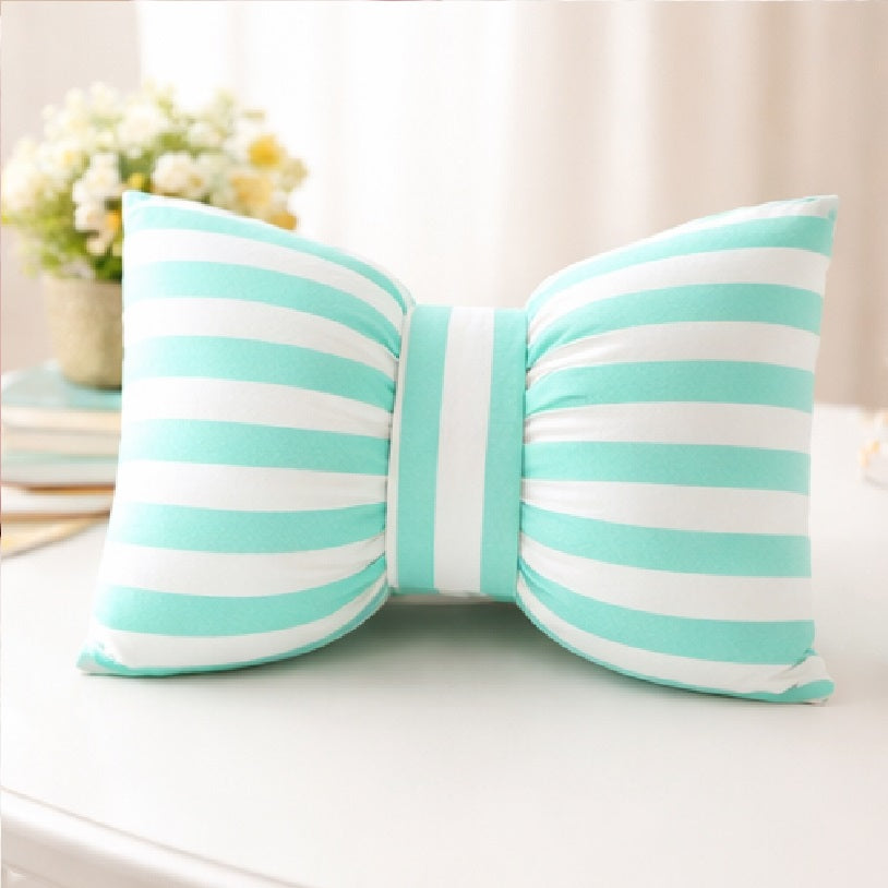 Cute Blue Bow Satin Cushion (Blue, 14x16 inch)