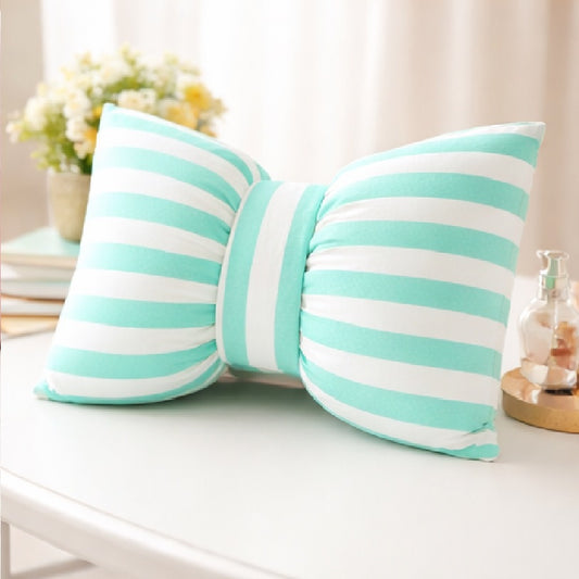 Cute Blue Bow Satin Cushion (Blue, 14x16 inch)